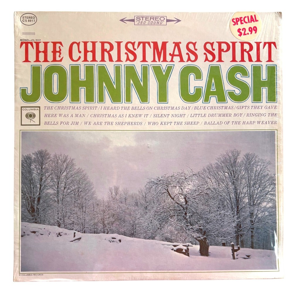 Johnny Cash The Christmas Spirit Vinyl LP Columbia CS 8917 Stereo 360 Sound